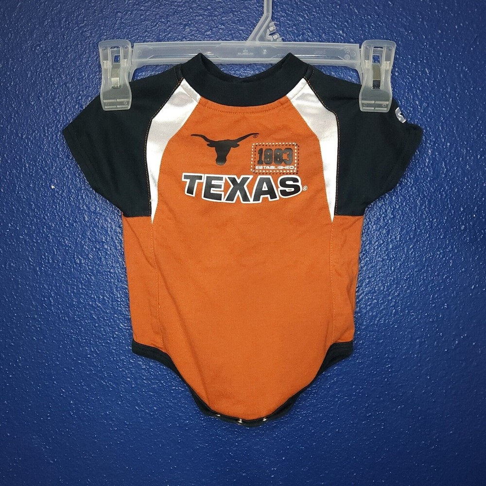 Starter Infant Baby 3/6 Month Burnt Orange University Texas Longhorns One Piece